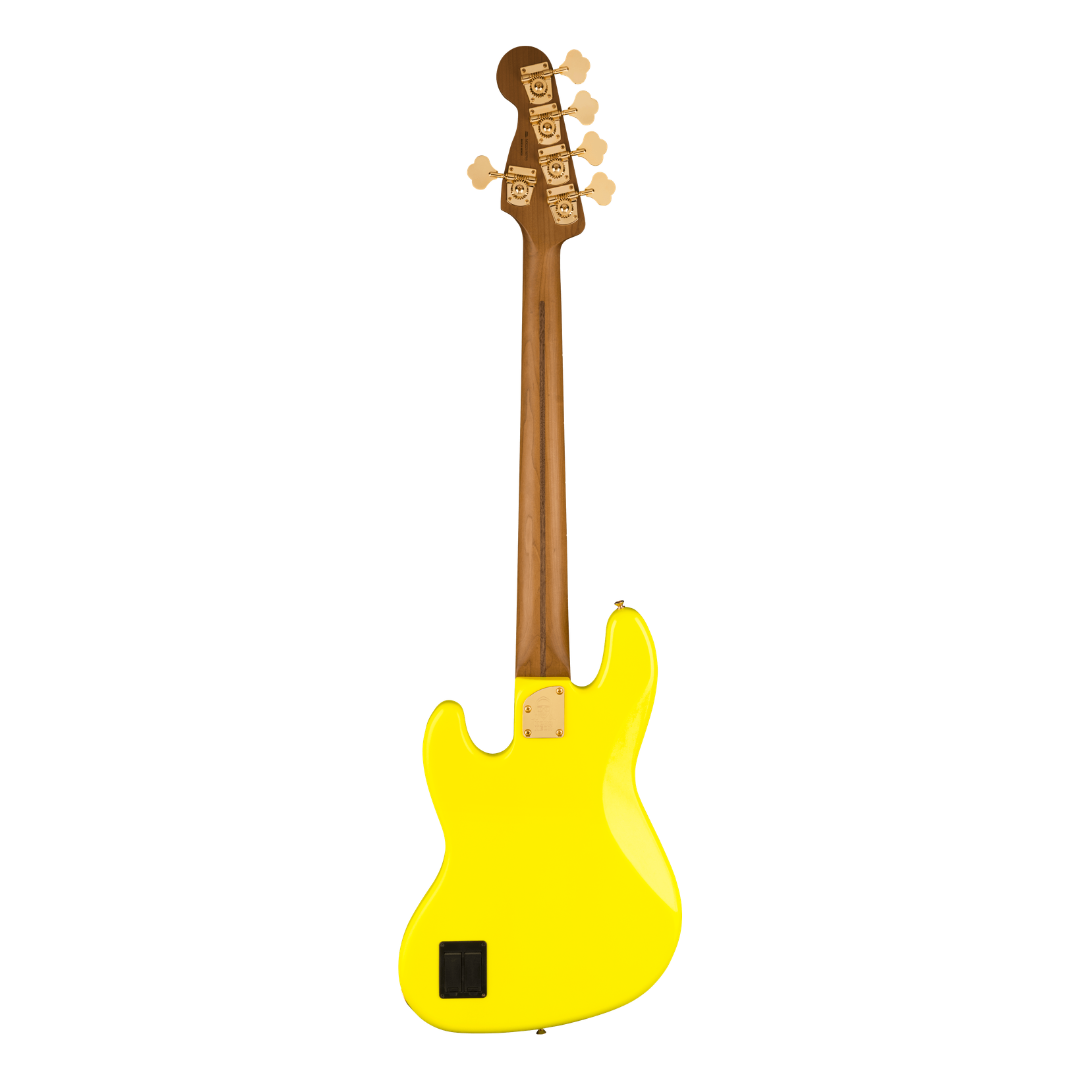 MonoNeon Jazz Bass® V - Neon Yellow & Orange, Roasted Maple Fingerboard