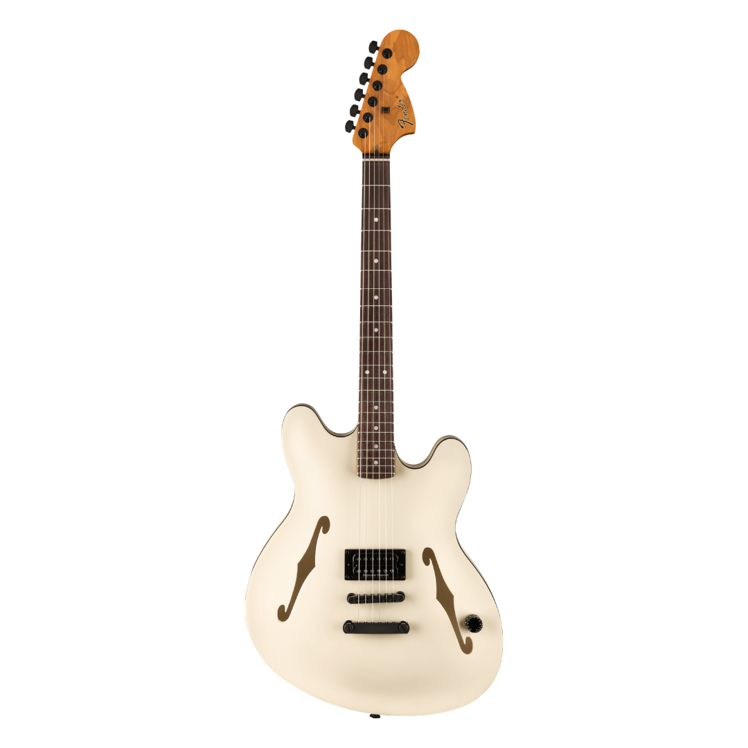 Tom DeLonge Starcaster® - Satin Olympic White, Rosewood Fingerboard, Black Hardware