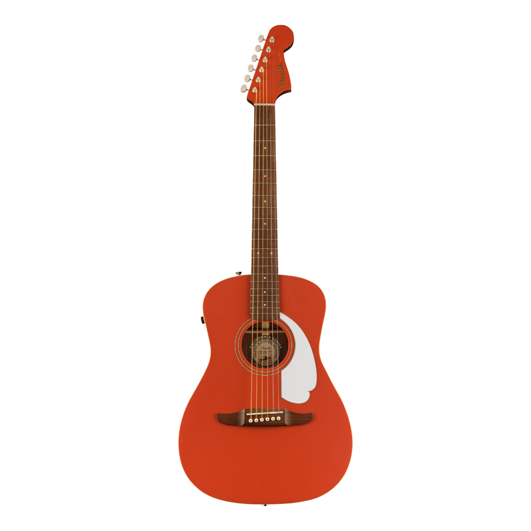 Fender Malibu™ Player Acoustic-Electric Guitar - Fiesta Red, Parlor Size