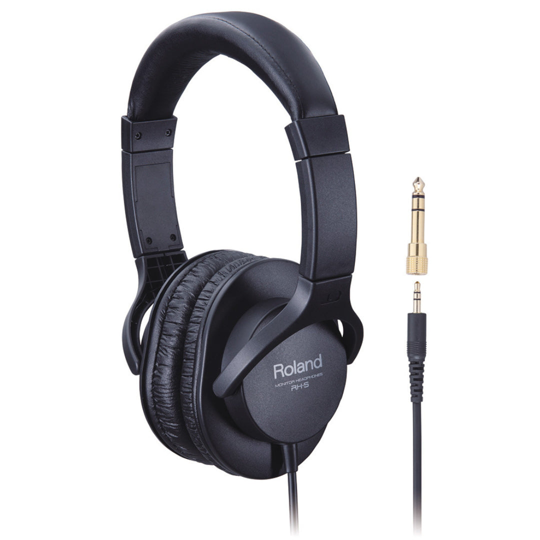 Roland headphones with a cable on a white background