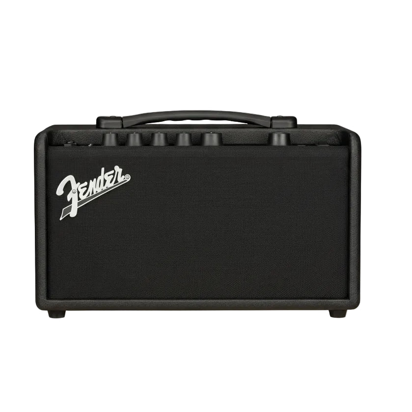 Fender guitar amplifier with logo on a black background