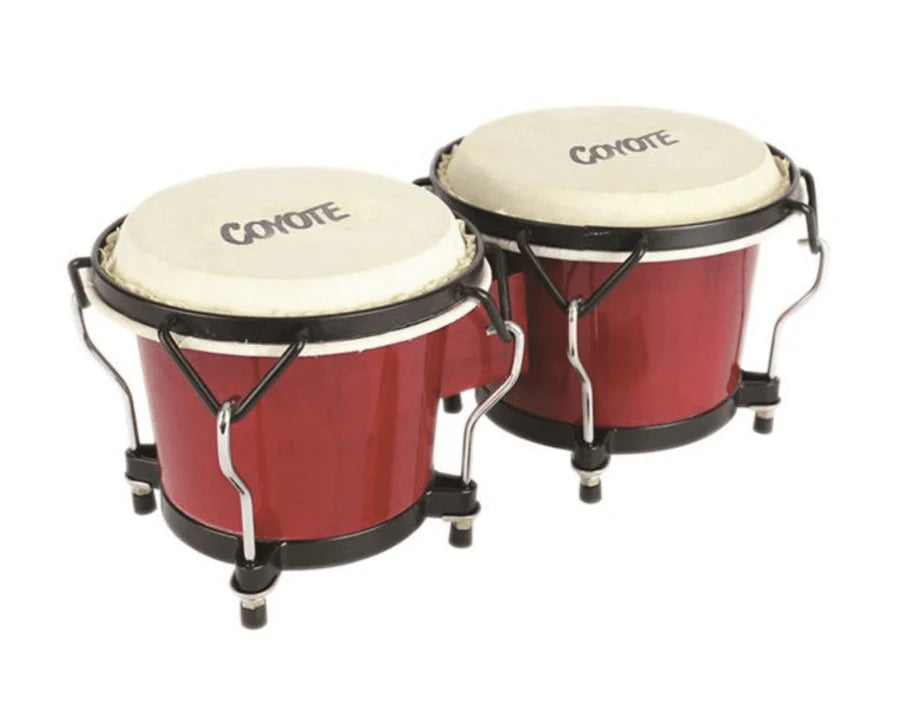 Coyote Tunable Latin Bongos - Wine Red