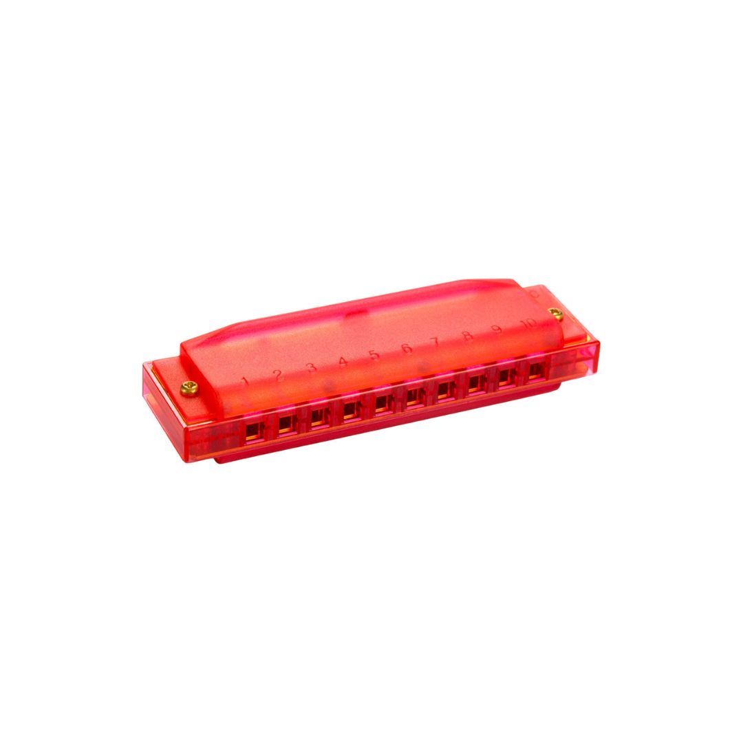 Hohner Kids Translucent Harmonica in Red