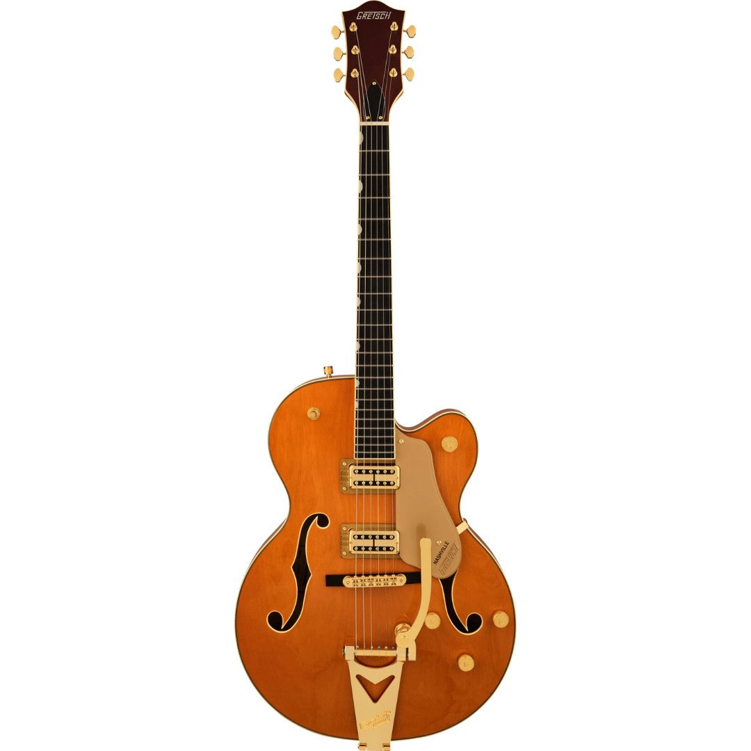 Gretsch guitar with a white background
