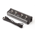 Fender guitar effects pedal with cable on a white background