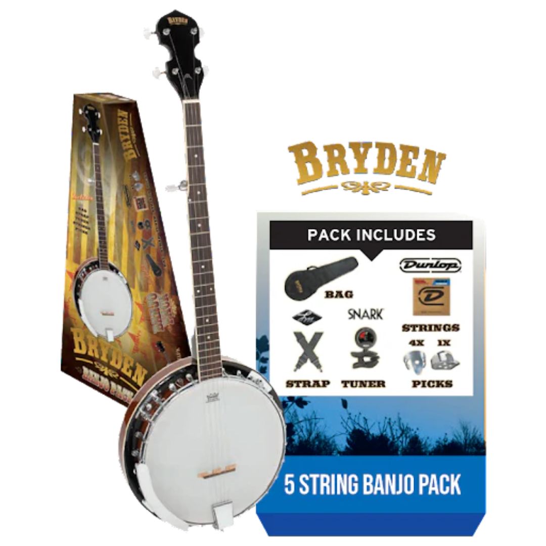 Bryden Banjo Pack, 5 String, Tobacco Sunburst