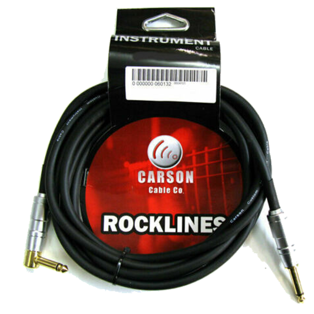 Carson ROK10SL 10 Foot Noiseless Guitar Cable Straight/Right Angle