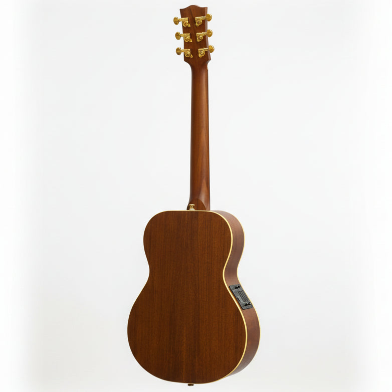 Acoustic guitar on a white background