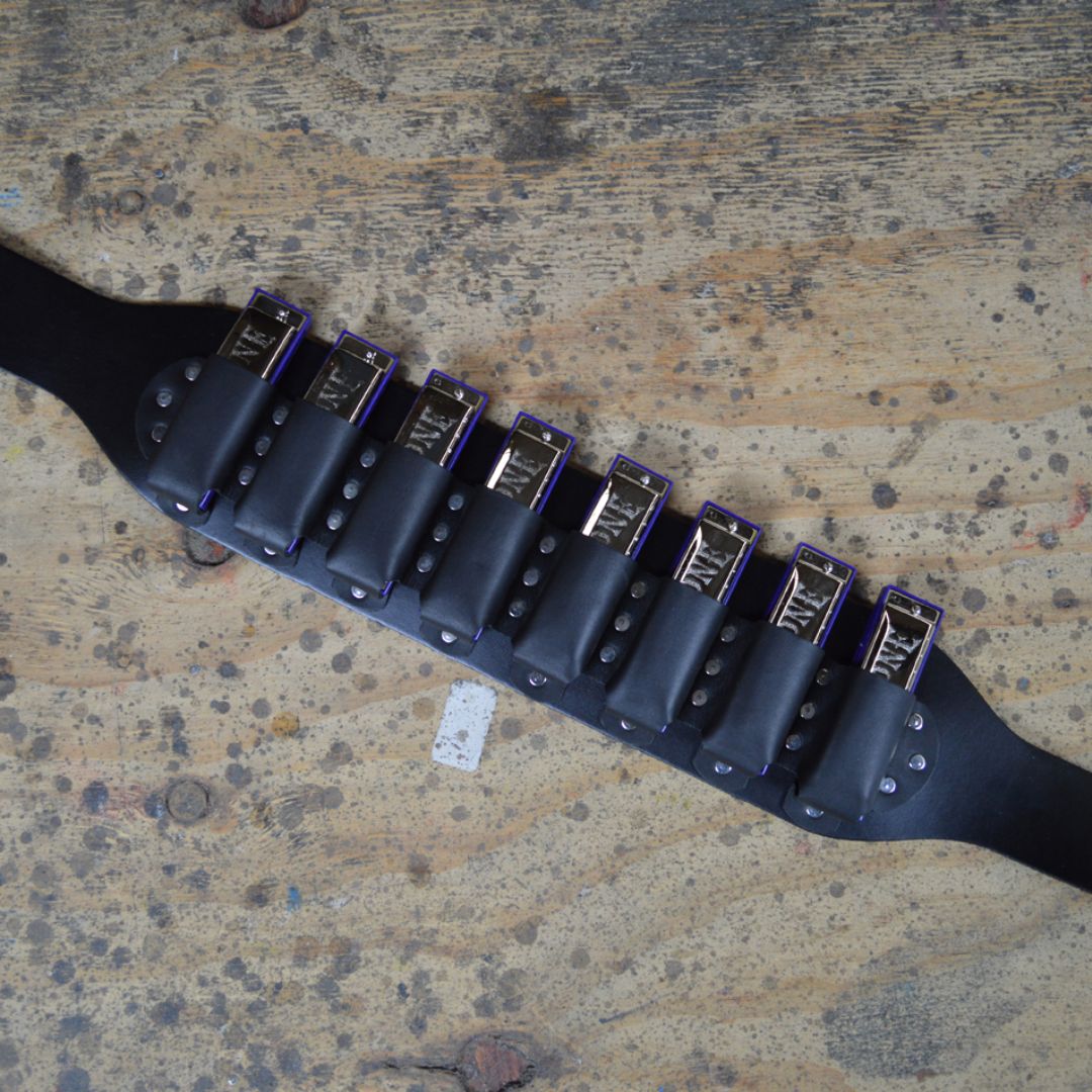 Colonial Leather Harmonica Belt