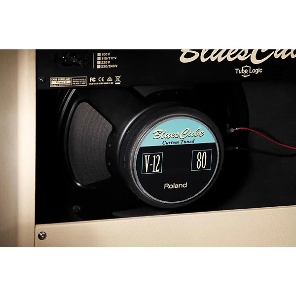 Roland Blues Cube amplifier with digital display and branding