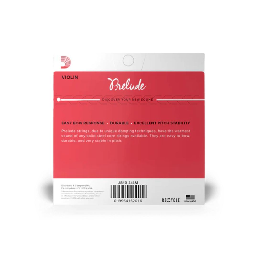 D'Addario Prelude 4/4 Size Violin String Set Medium