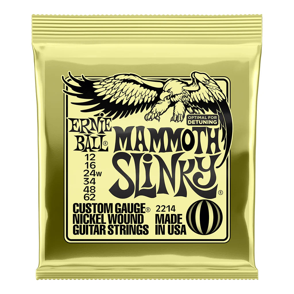Ernie Ball Mammoth Slinky Nickel Wound Electric Guitar Strings - 12-62 Gauge