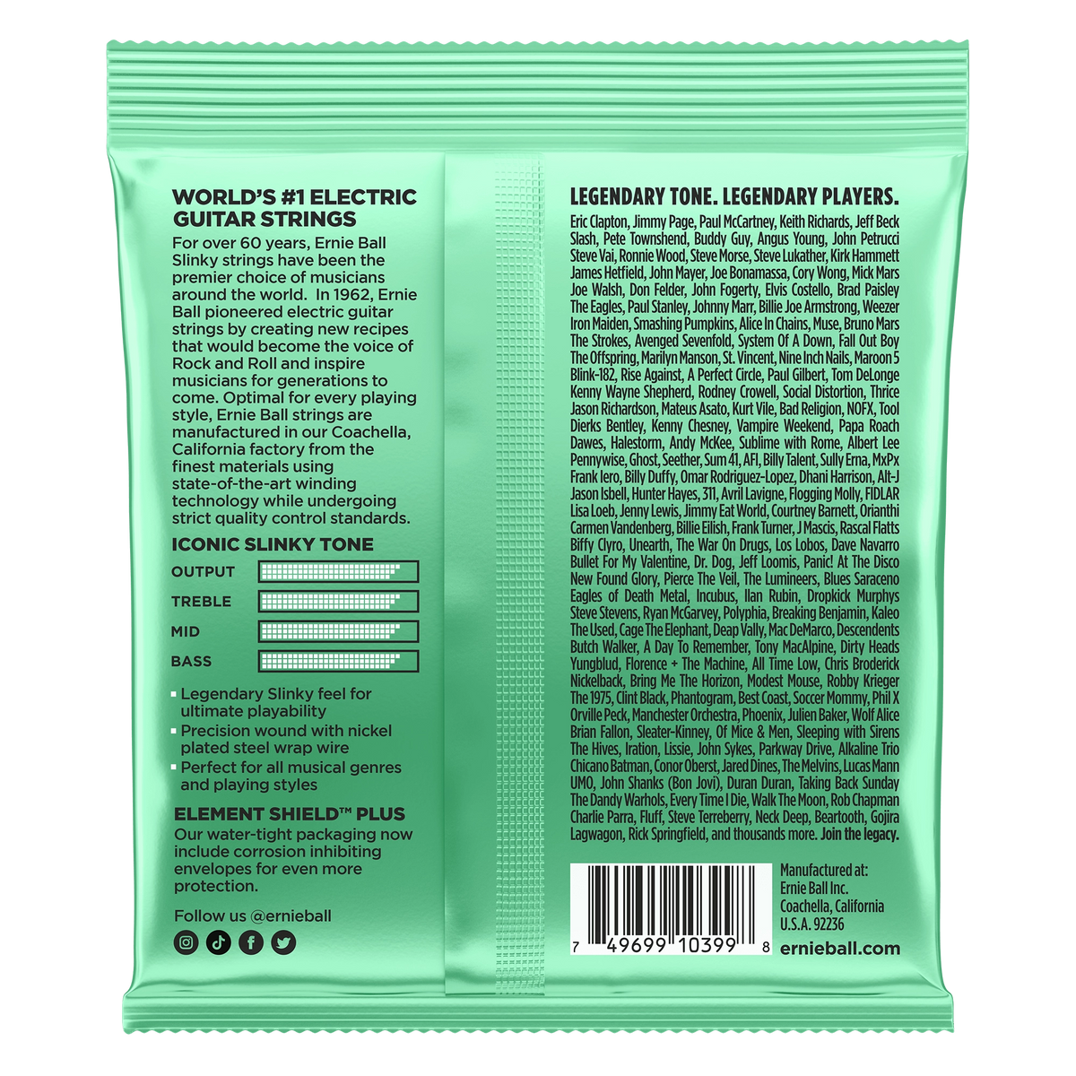 Ernie Ball Hyper Slinky Nickel Wound Electric Guitar Strings - 8-42 Gauge