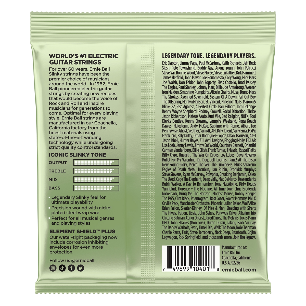 Ernie Ball Magnum Slinky Nickel Wound Electric Guitar Strings - 12-56 Gauge