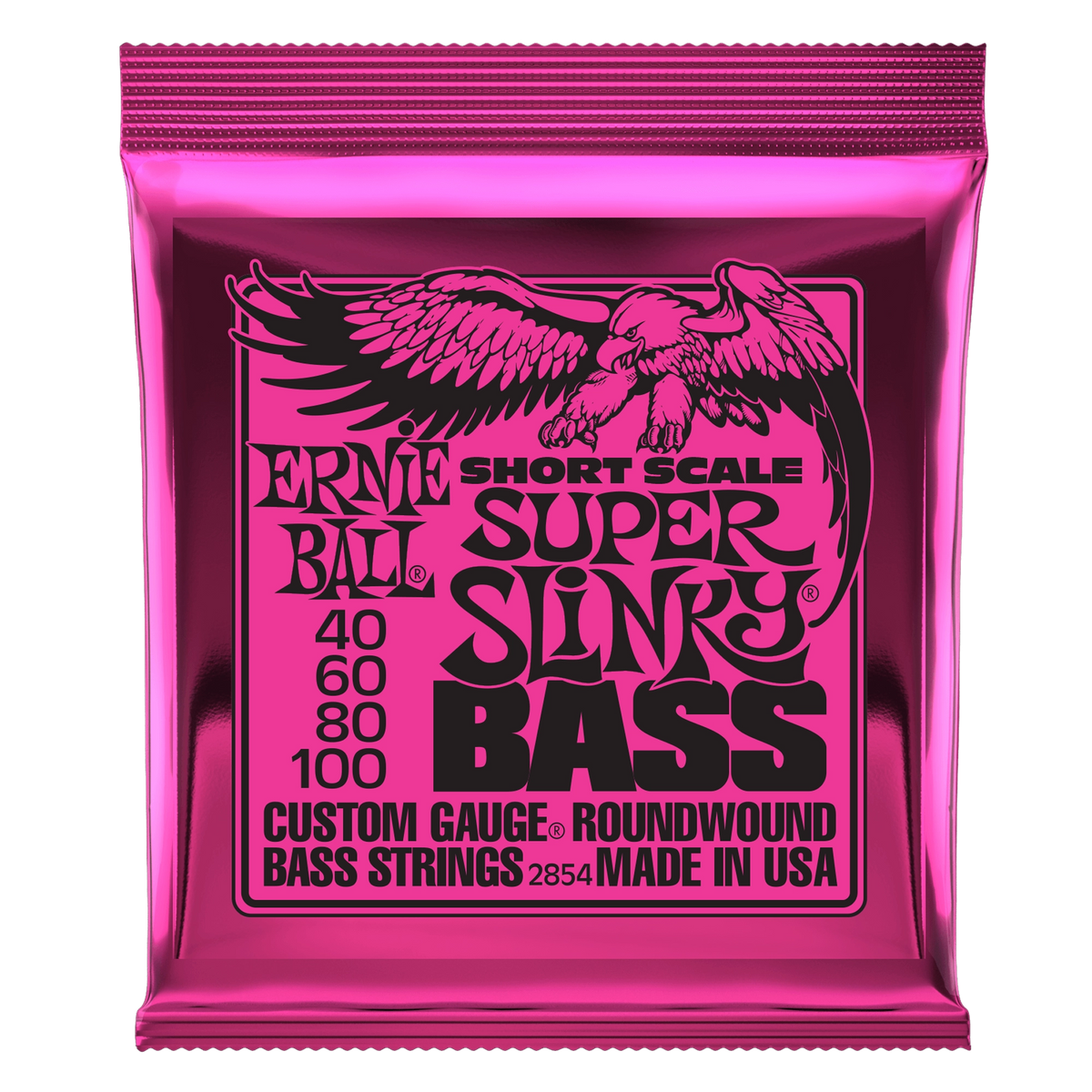 Ernie Ball Super Slinky Nickel Wound Short Scale Electric Bass Strings - 40-100 Gauge