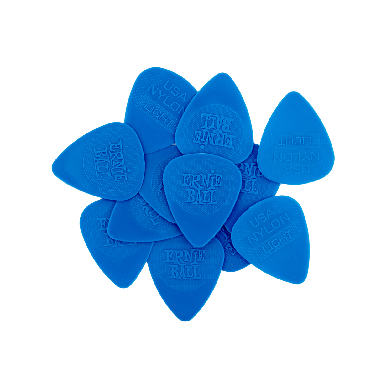 Ernie Ball Nylon Guitar Picks - Thin 0.53mm Blue (12 Pack)