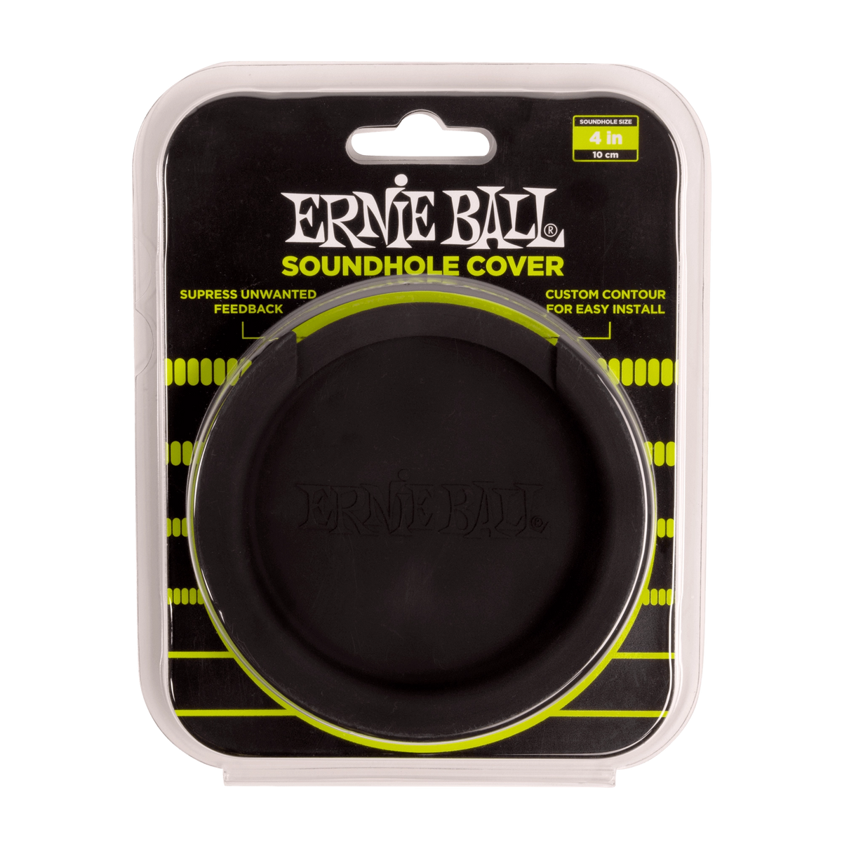 Ernie Ball Acoustic Soundhole Cover - 4" (10cm) Rubber