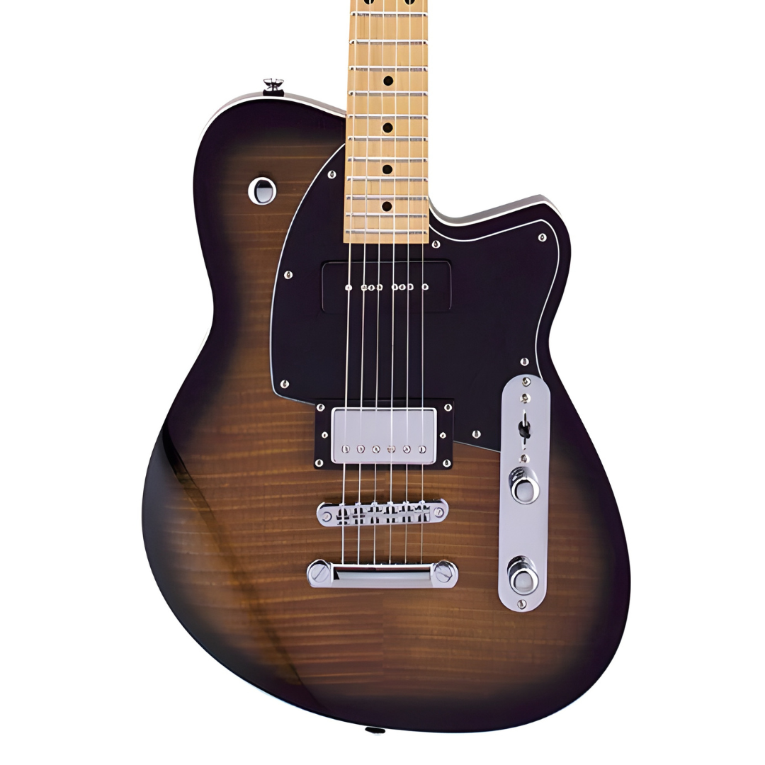 Reverend Double Agent OG Electric Guitar - Coffee Burst Flame Maple