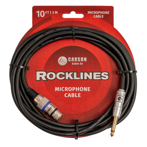 Carson ROM10H 10 ft XLR to Jack Microphone Cable
