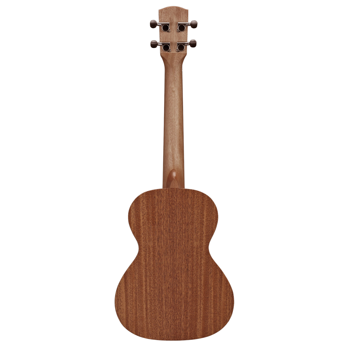 Wooden ukulele on a white background