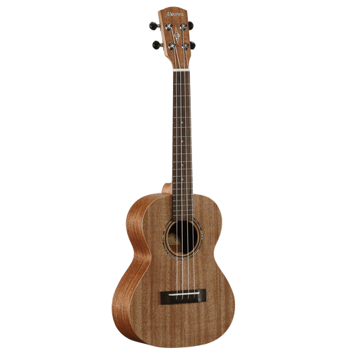 Brown acoustic guitar on a white background