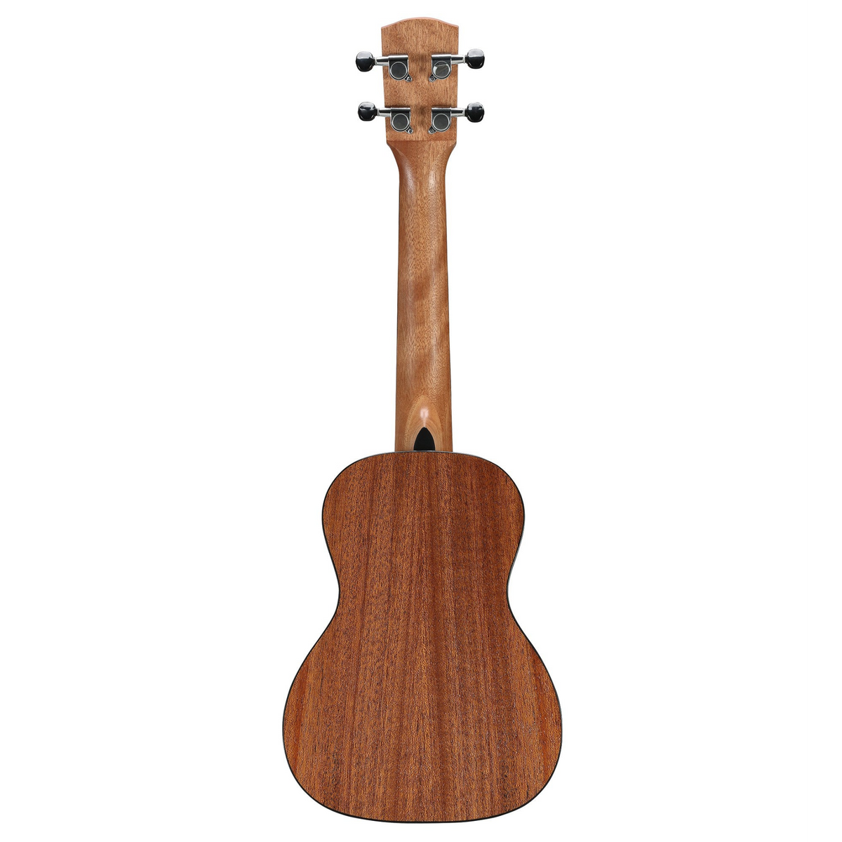 Wooden ukulele on a white background