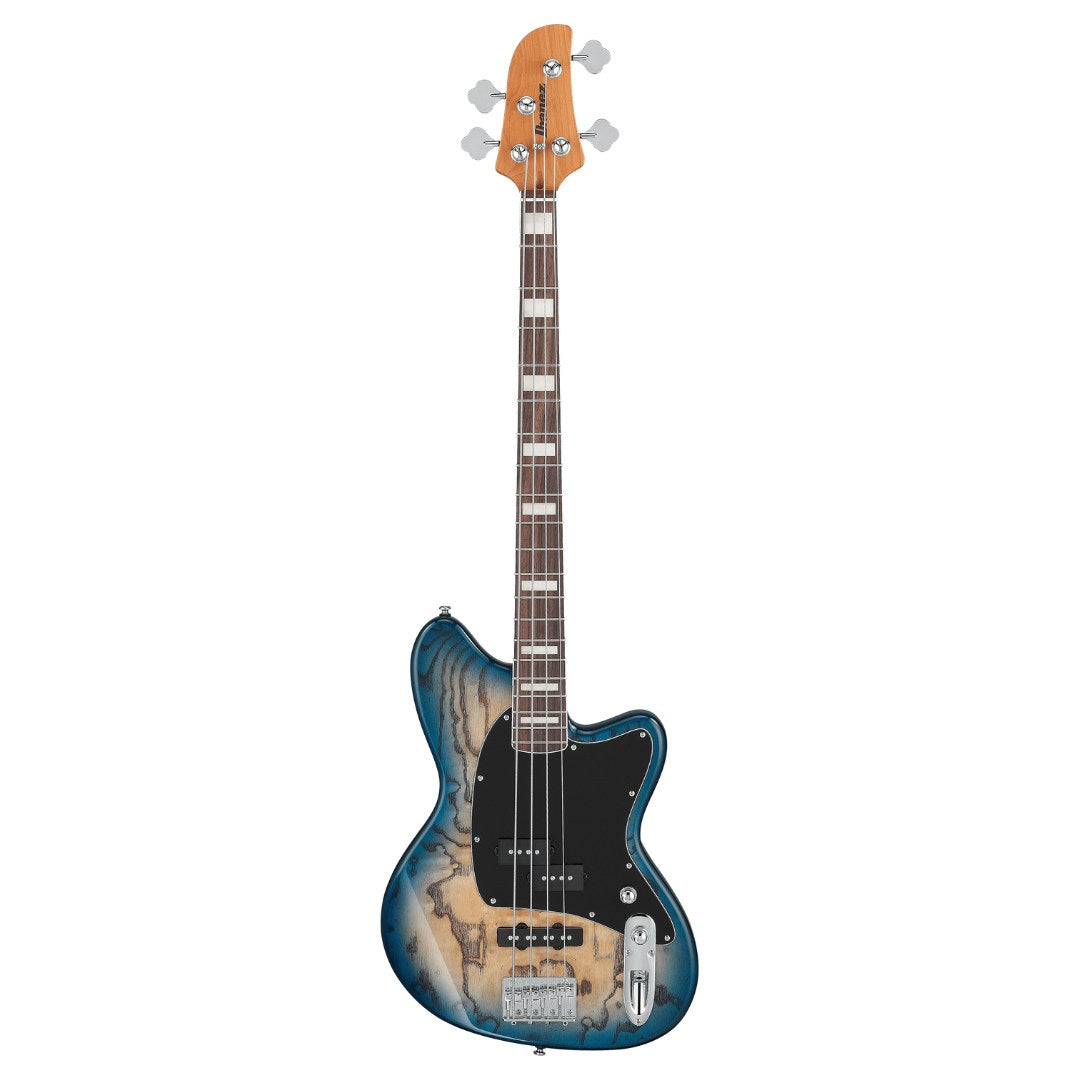 Ibanez electric bass guitar on a white background