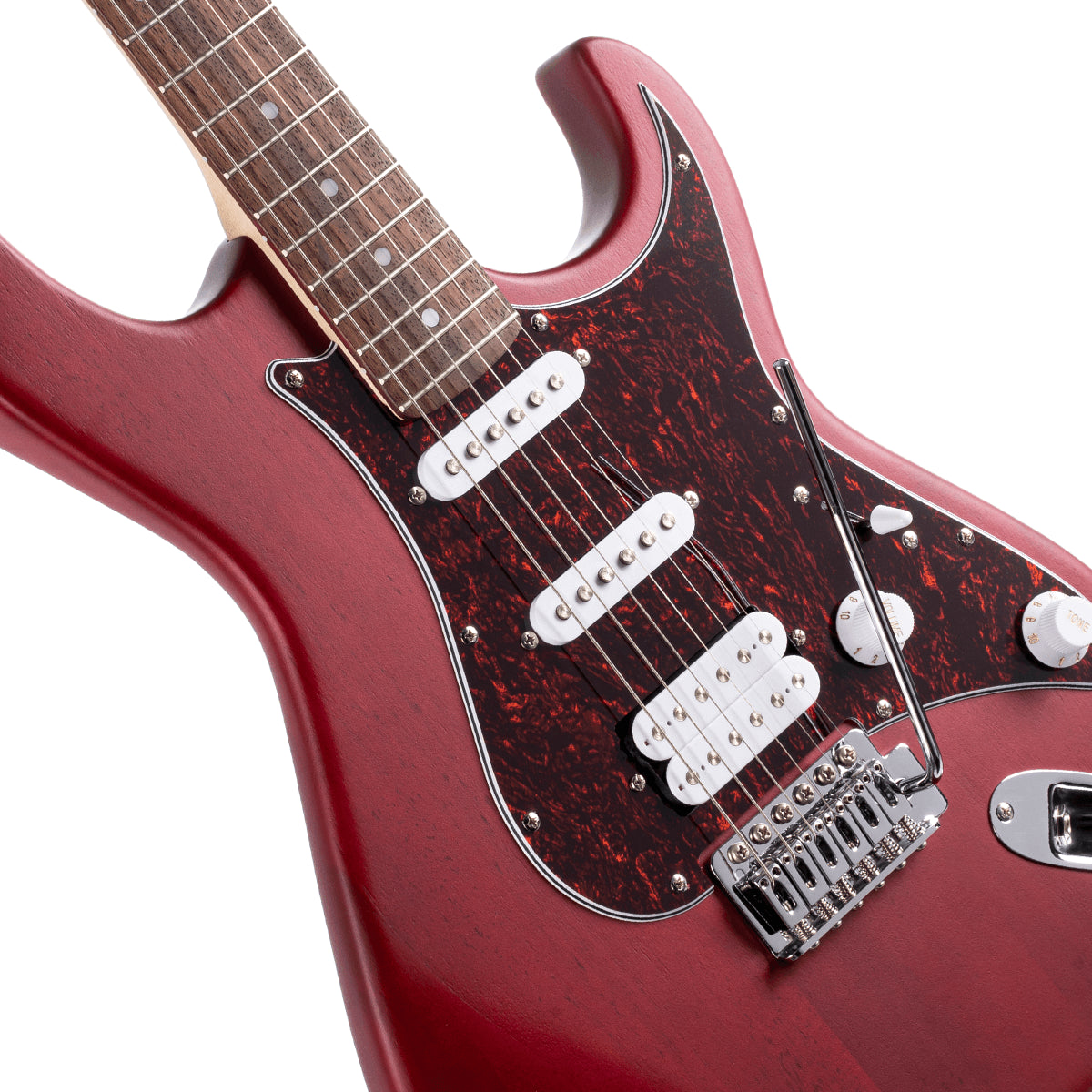 Cort G110 HSS Electric Guitar - Vintage-Style Double-Cutaway - BLACK CHERRY