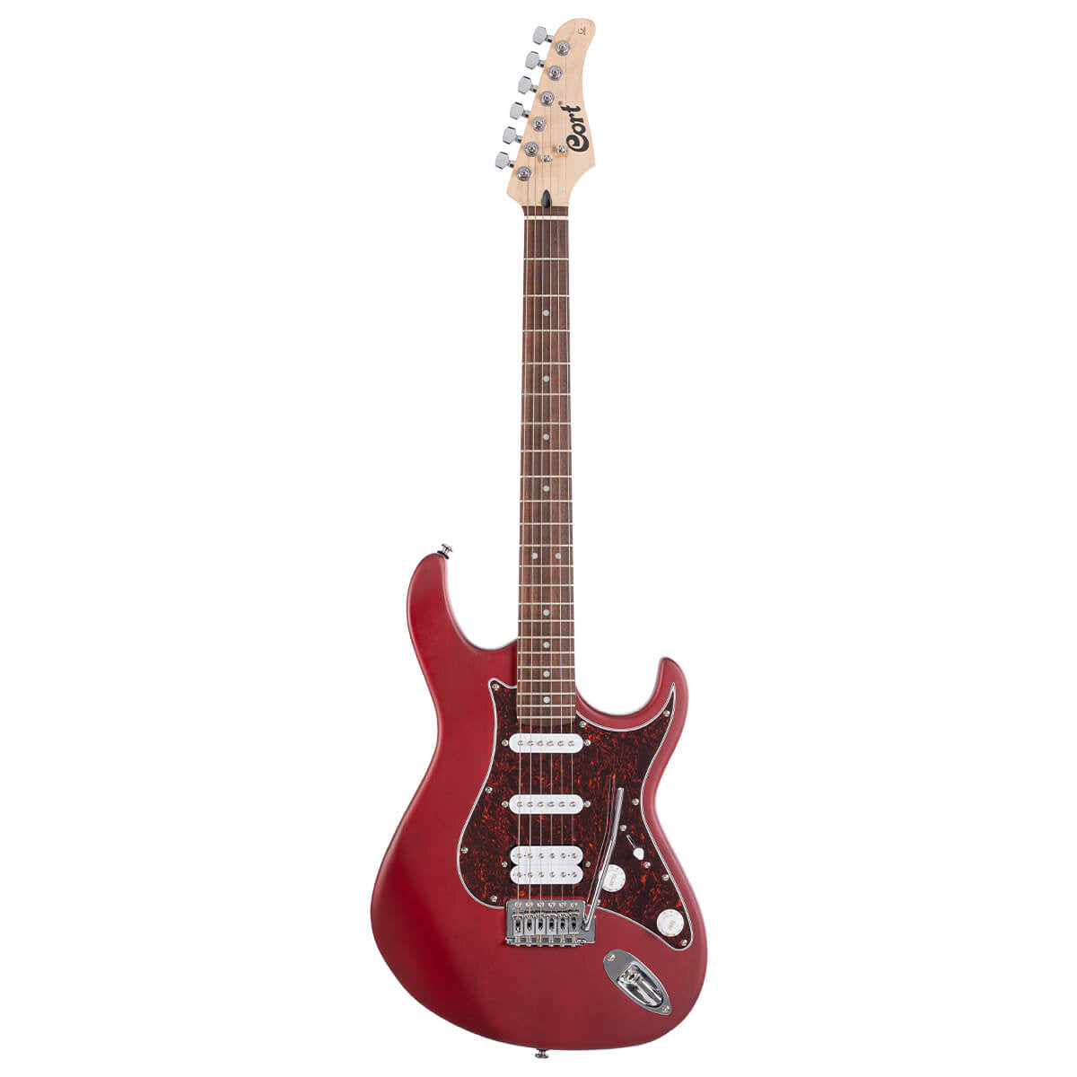 Cort G110 HSS Electric Guitar - Vintage-Style Double-Cutaway - BLACK CHERRY