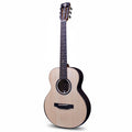 Acoustic guitar on a white background