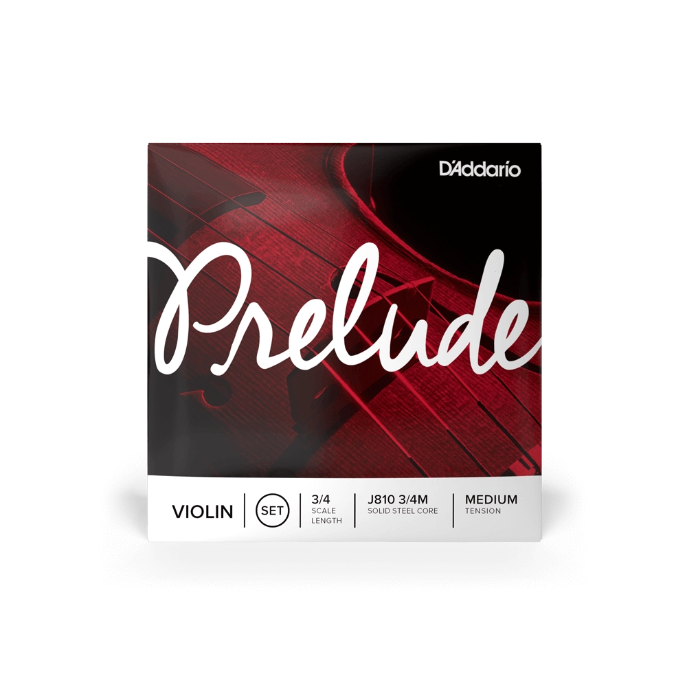 D'Addario Prelude 3/4 Size Violin String Set Medium