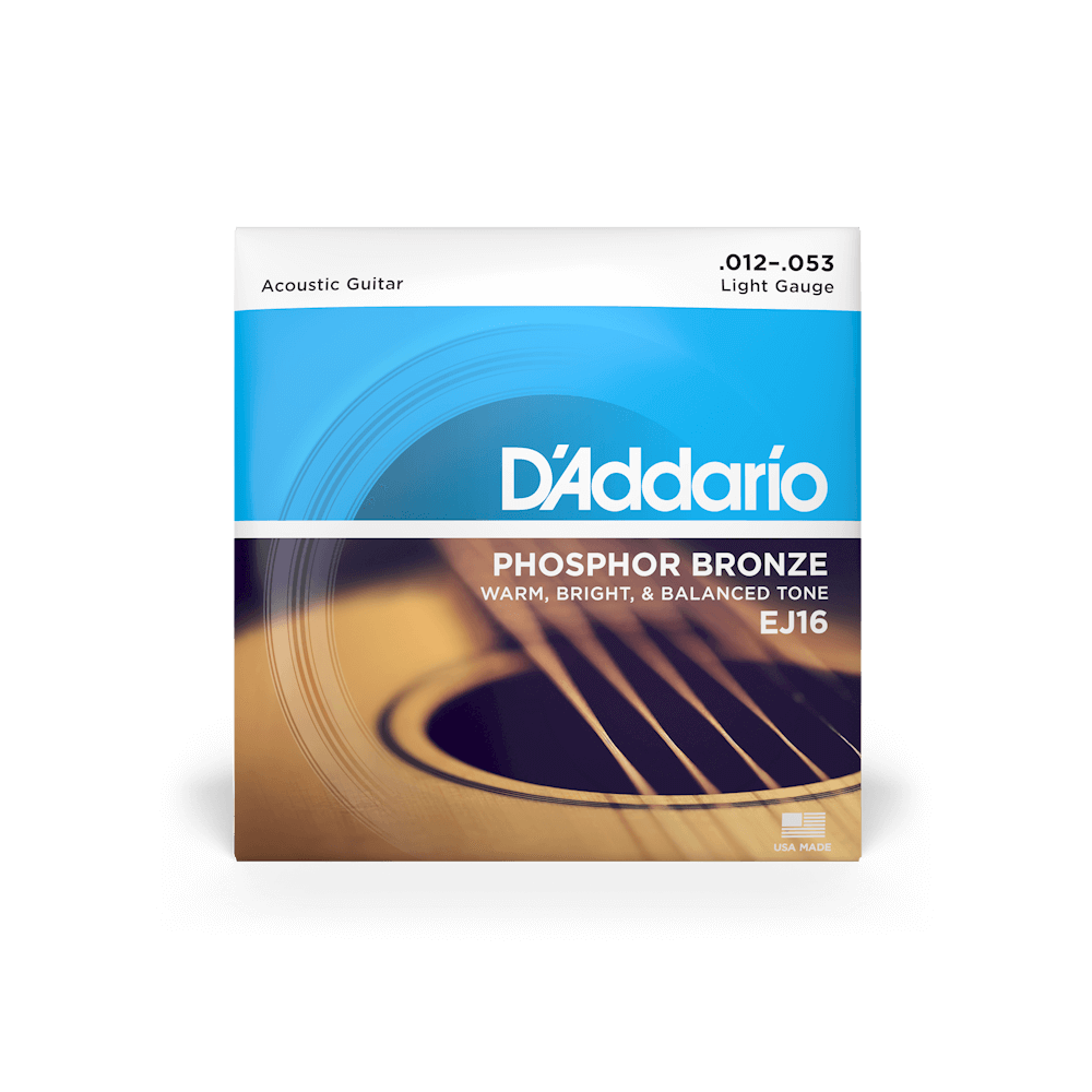 D'Addario EJ16 Acoustic Strings 12-53 Phosphor Bronze Light