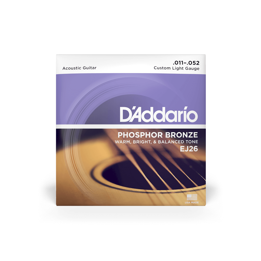 D'Addario EJ26 Acoustic Strings 11-52 Phosphor Bronze Custom Light