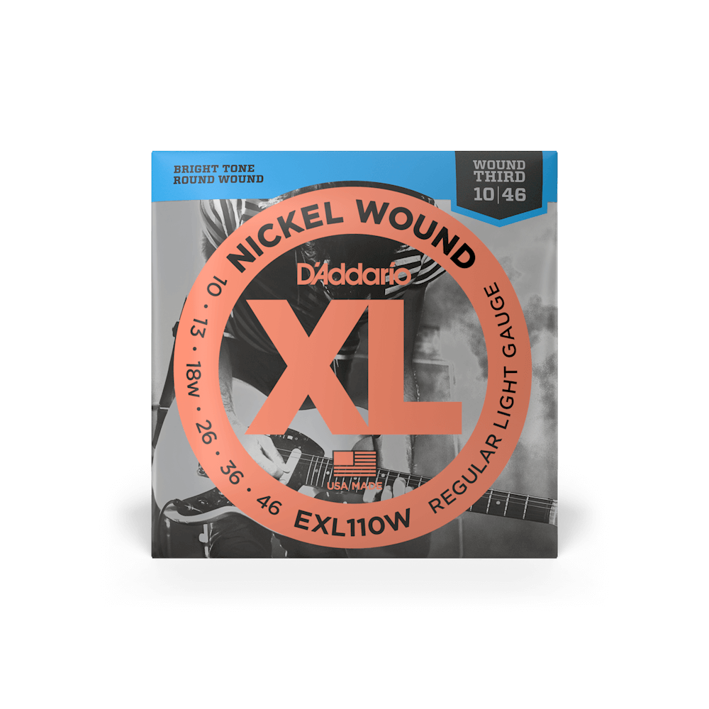 D'Addario EXL110W Electric Strings 10-46 Nickel Wound, Wound 3rd