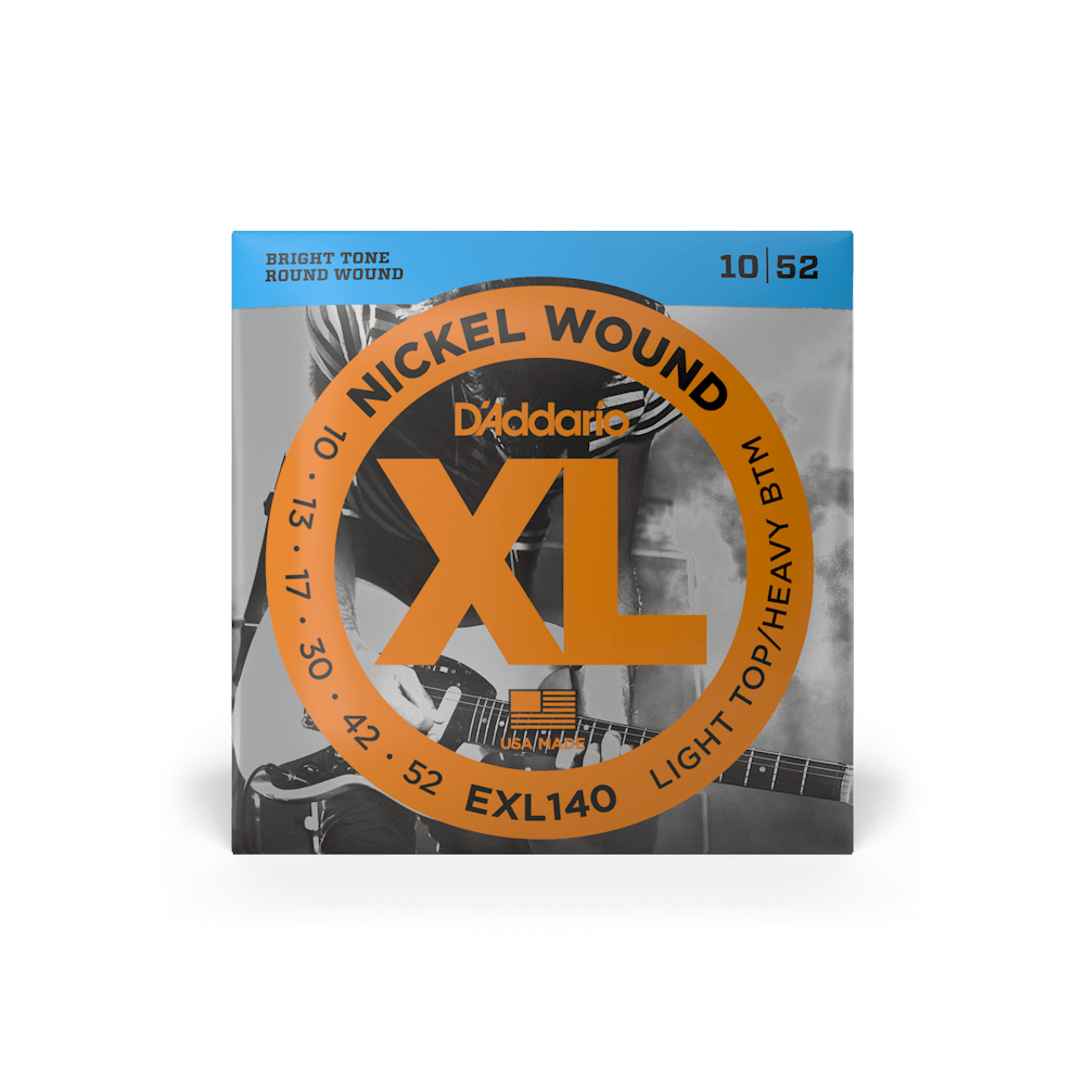 D'Addario EXL140 Electric Strings 10-52 Nickel Wound Light Top/Heavy Bottom
