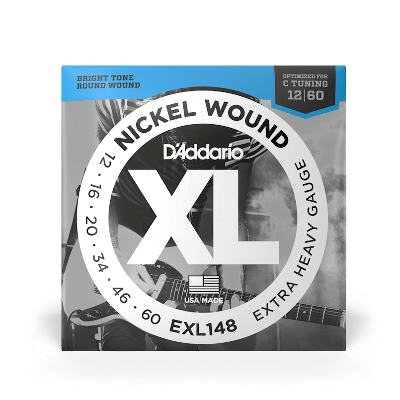 D'Addario EXL148 Electric Strings 12-60 Nickel Wound Extra Heavy