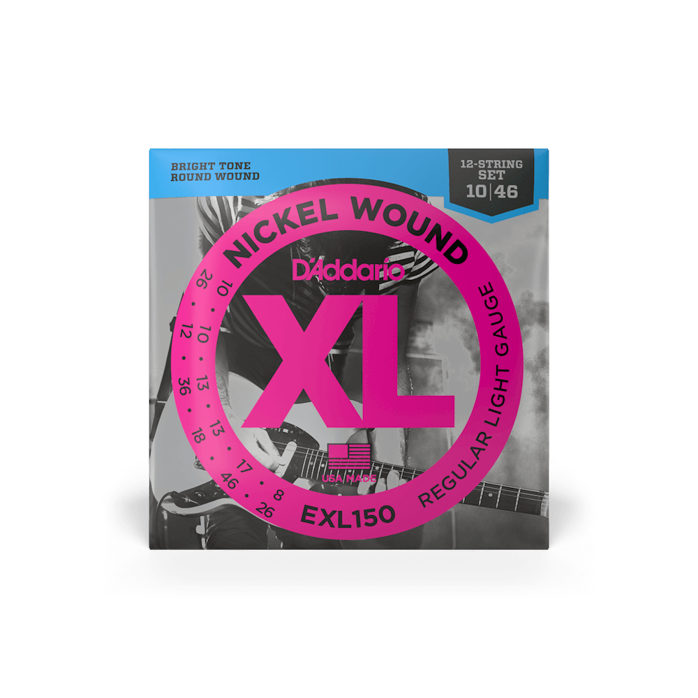 D'Addario EXL150 12-String Electric Strings 10-46 Nickel Wound Light