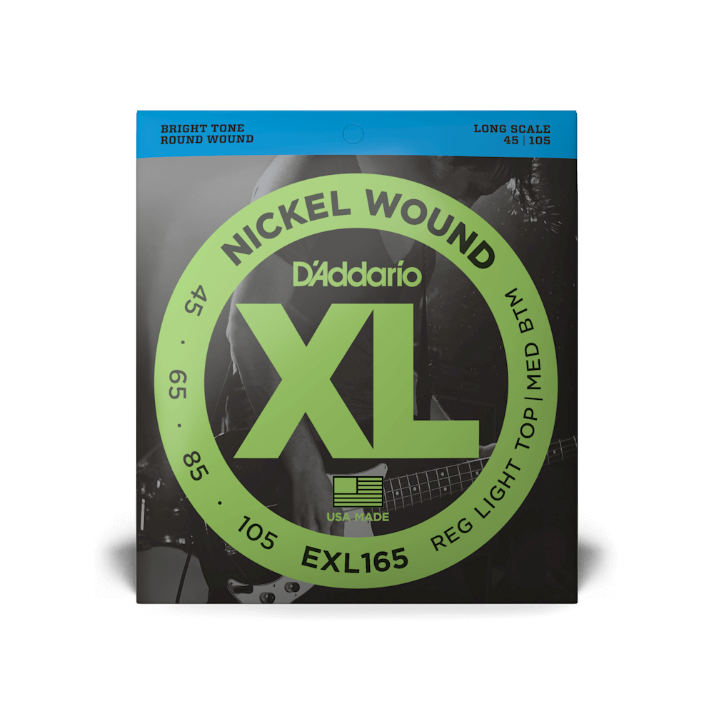 D'Addario EXL165 Bass Strings 45-105 Nickel Round Wound Soft/Regular Long Scale