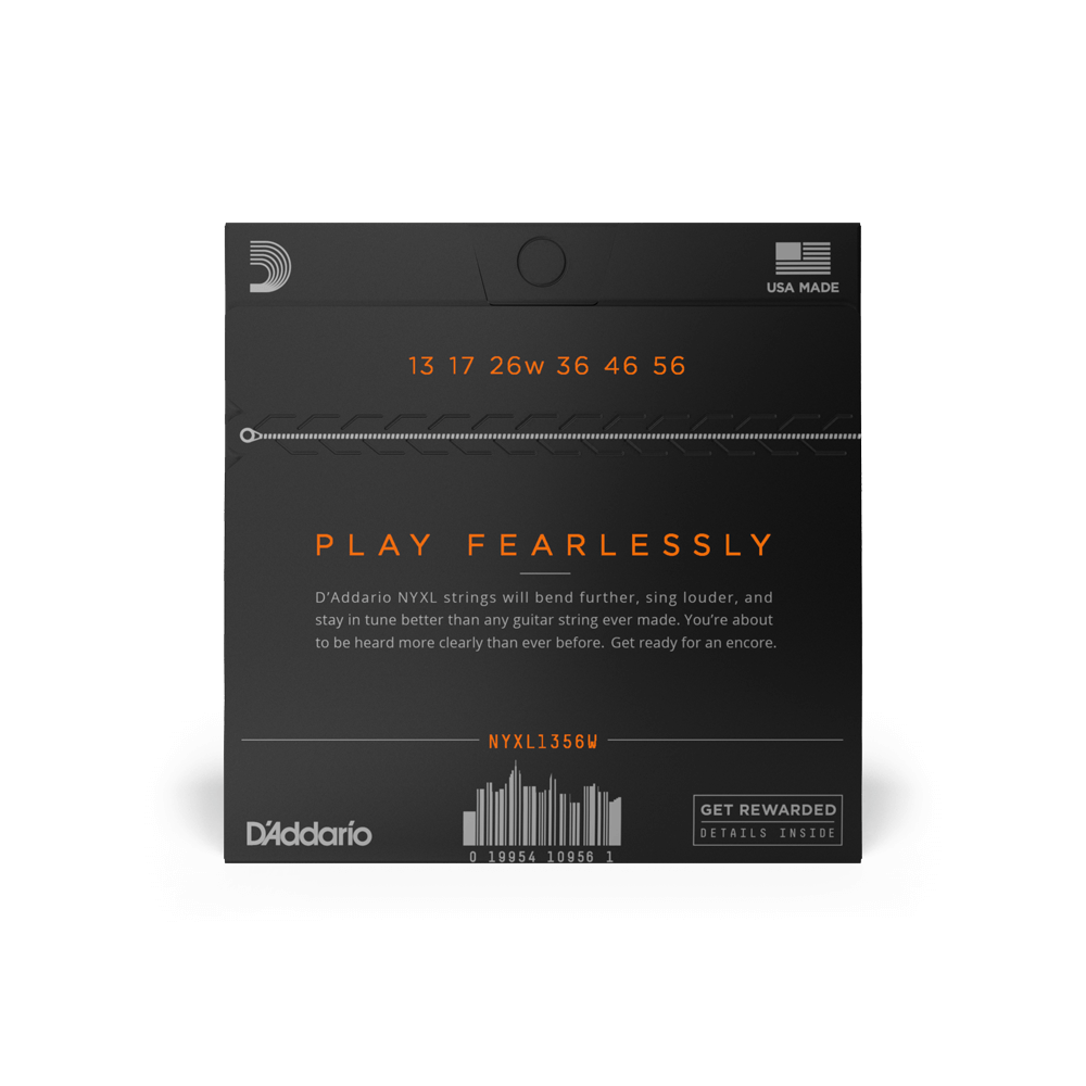 D'Addario NYXL1356W Electric Strings 13-56 Medium with Wound 3rd