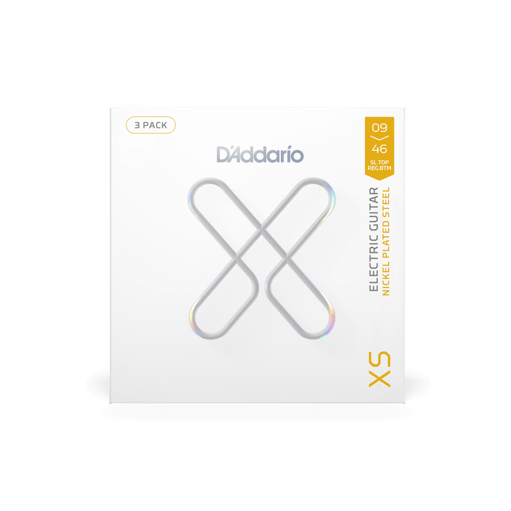 D'Addario XSE0946-3P 3-Pack Electric Strings 9-46 Nickel Plated Steel Super Light/Regular