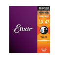 Elixir 16002 NANOWEB Phosphor Bronze Acoustic Guitar Strings (Extra Light 10-47)