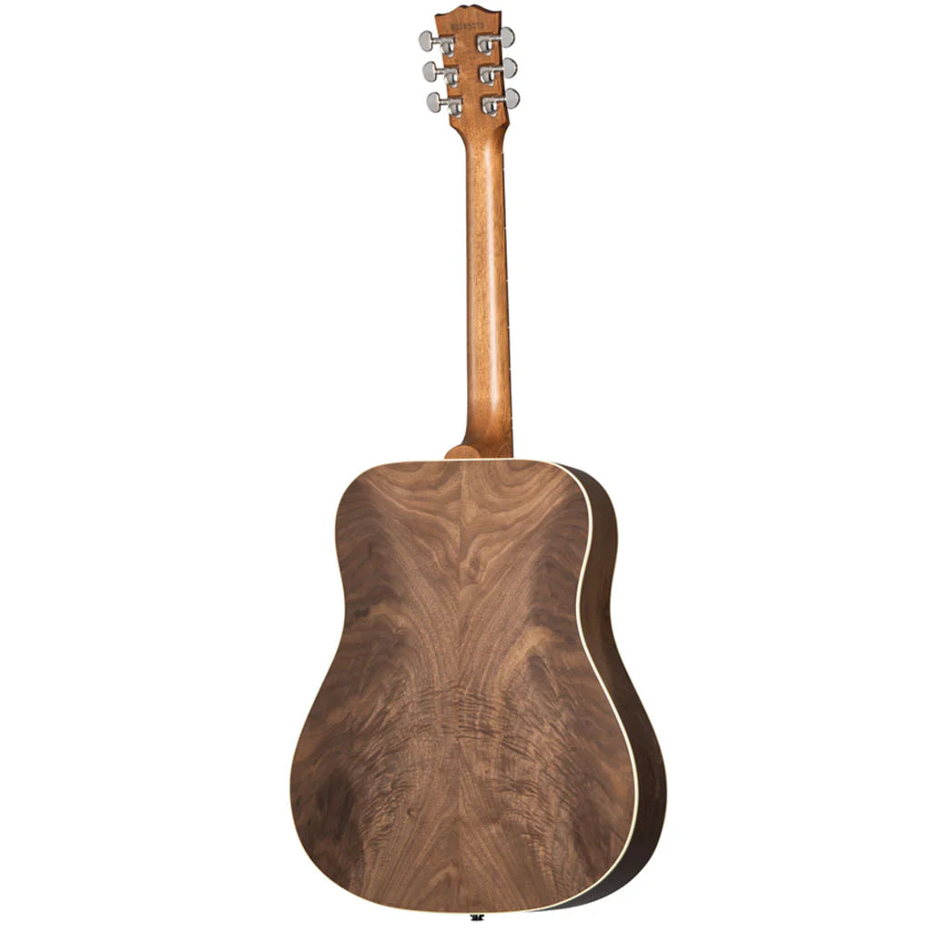 Wooden acoustic guitar on a white background