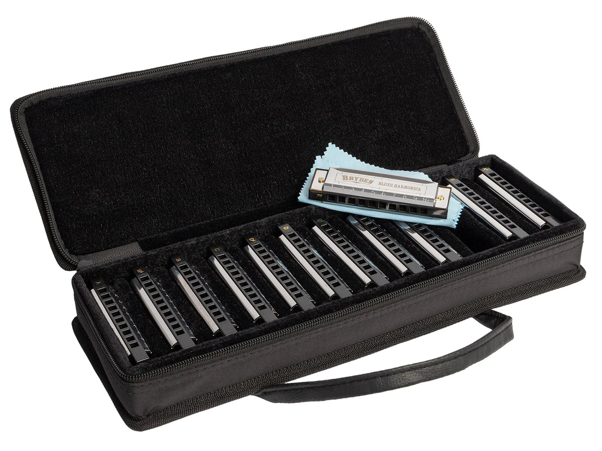 Bryden M70 Diatonic "Blues" Harmonica Set (12 Harmonicas)