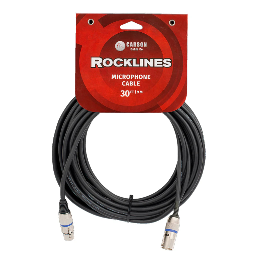 Carson ROM30L 30 ft XLR Microphone Cable Female to Male