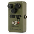 Green guitar effects pedal with 'Big Muff Pi' logo on a white background